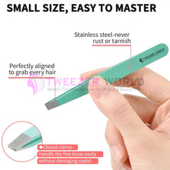 6Pcs Colorful Eyebrow Tweezers Set With Scissor Ingrown Hair Tool