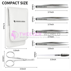 Amazon Hot Selling 6pcs Premium Quality Eyebrow Tweezers Set