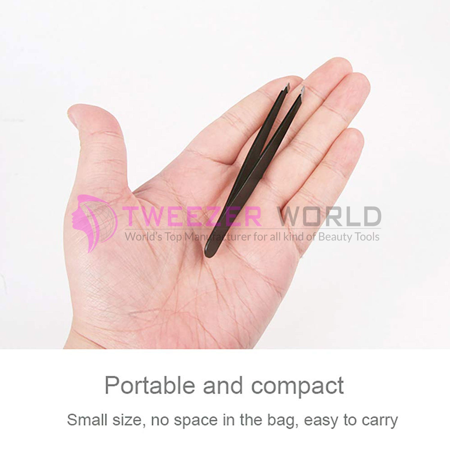 6Pcs Black Eyebrow Tweezers Set With Comb Women's Facial Hair Remover