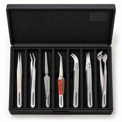 7-Piece AI Optical & Semiconductor Handling Tweezers Evaluation Set