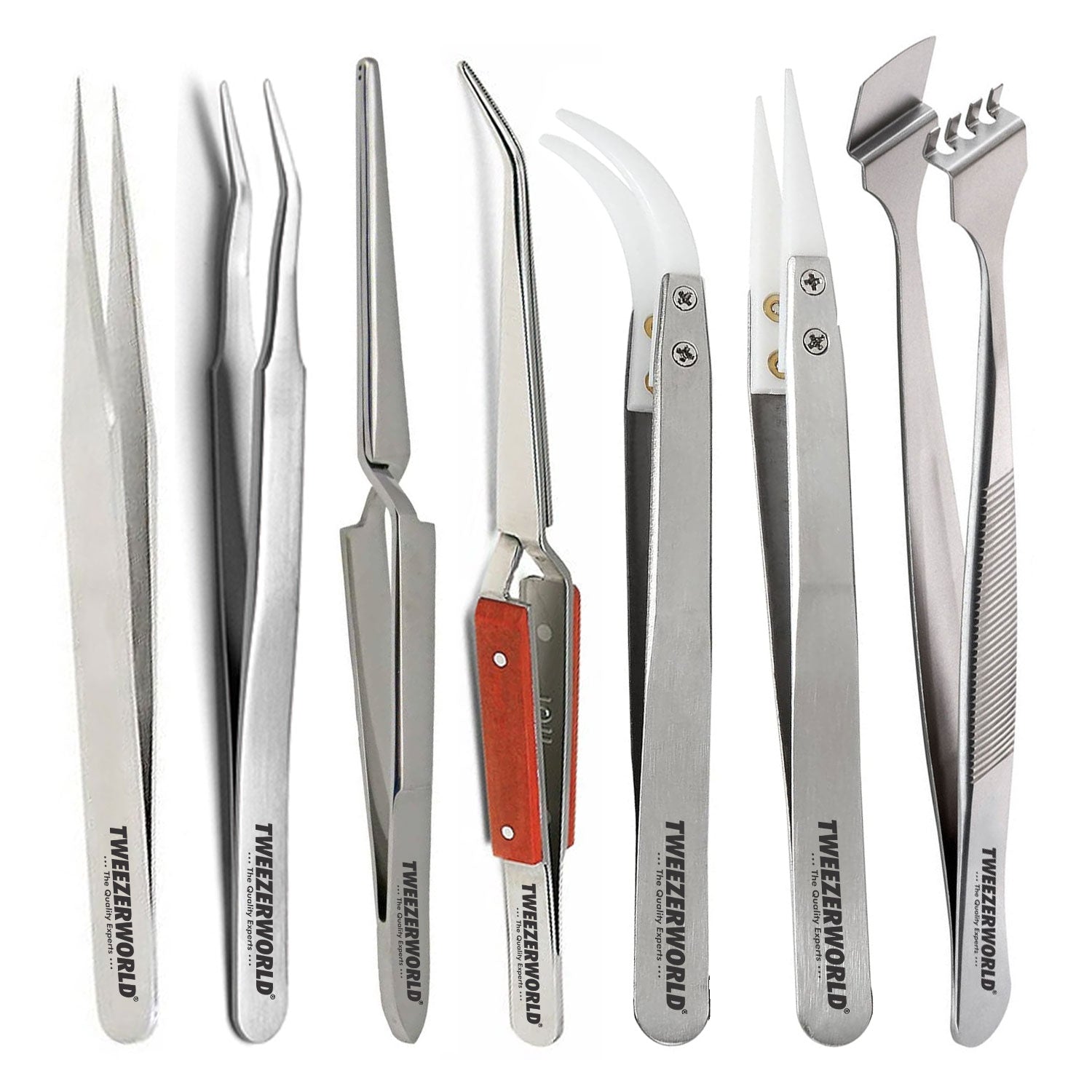 7-Piece AI Optical &amp; Semiconductor Handling Evaluation Tweezers Set