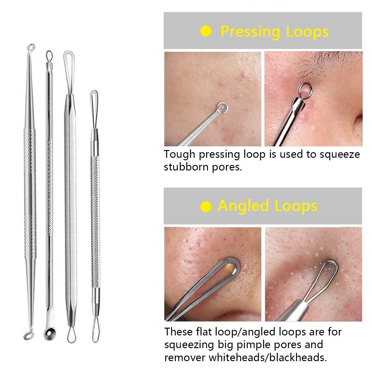 Pimple Popper Tool Kit Blackhead Remover With Pimple tweezers