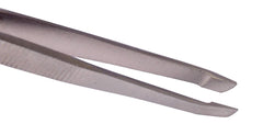 Eyebrow tweezer with slant tip for shaping eyebrows