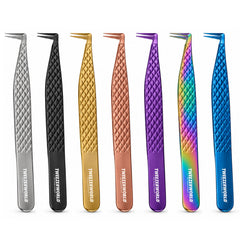 90 Degree Fiber Tip Lash Tweezers Manufacture by Tweezer World
