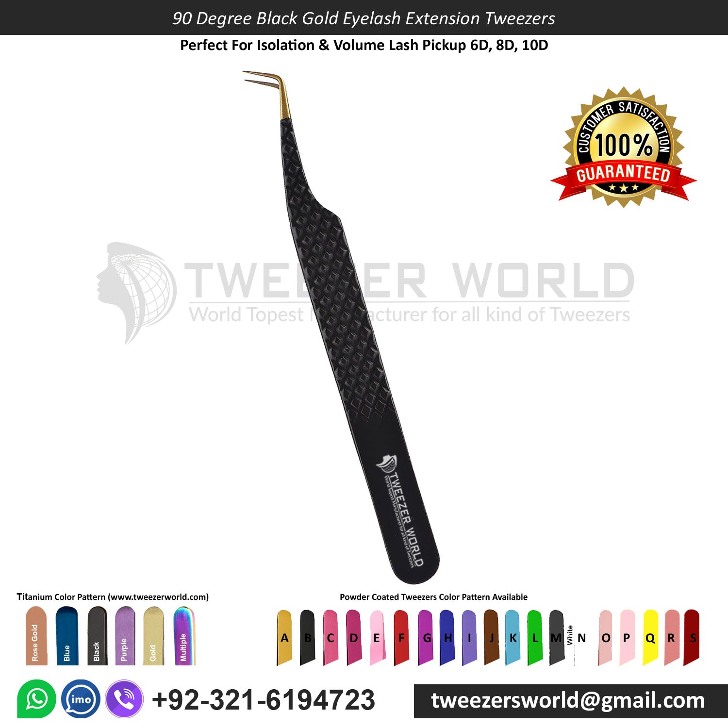 Lash Extension Tweezers Professional Fiber Tip Lash Tweezers Set