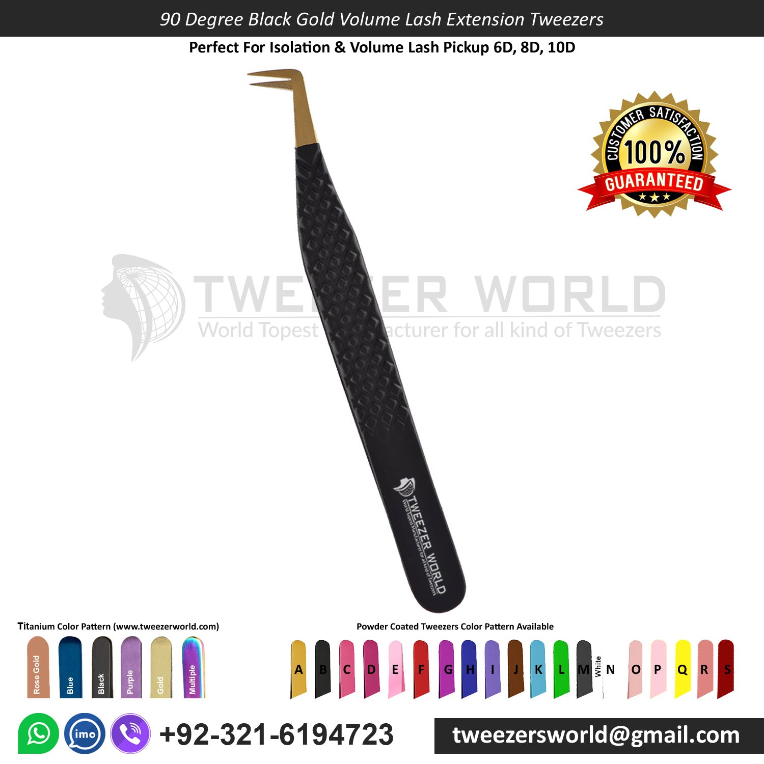 Professional Stainless Steel Different Types of Lash Tweezers Set