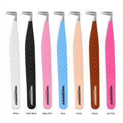 90 Degree Fiber Tip Lash Tweezers Manufacture by Tweezer World