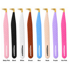 90 Degree Fiber Tip Lash Tweezers Manufacture by Tweezer World