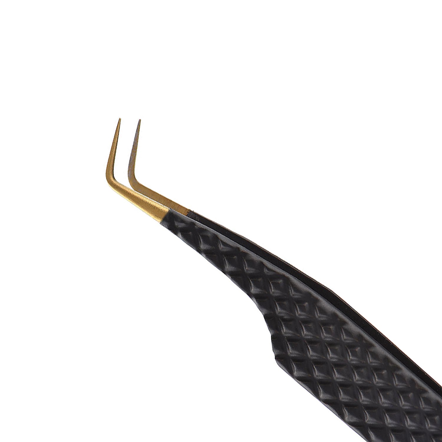 Diamond Grip Titanium Coated Gold Tip Classic Lash Tweezers