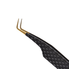 Diamond Grip Titanium Coated Gold Tip Classic Lash Tweezers