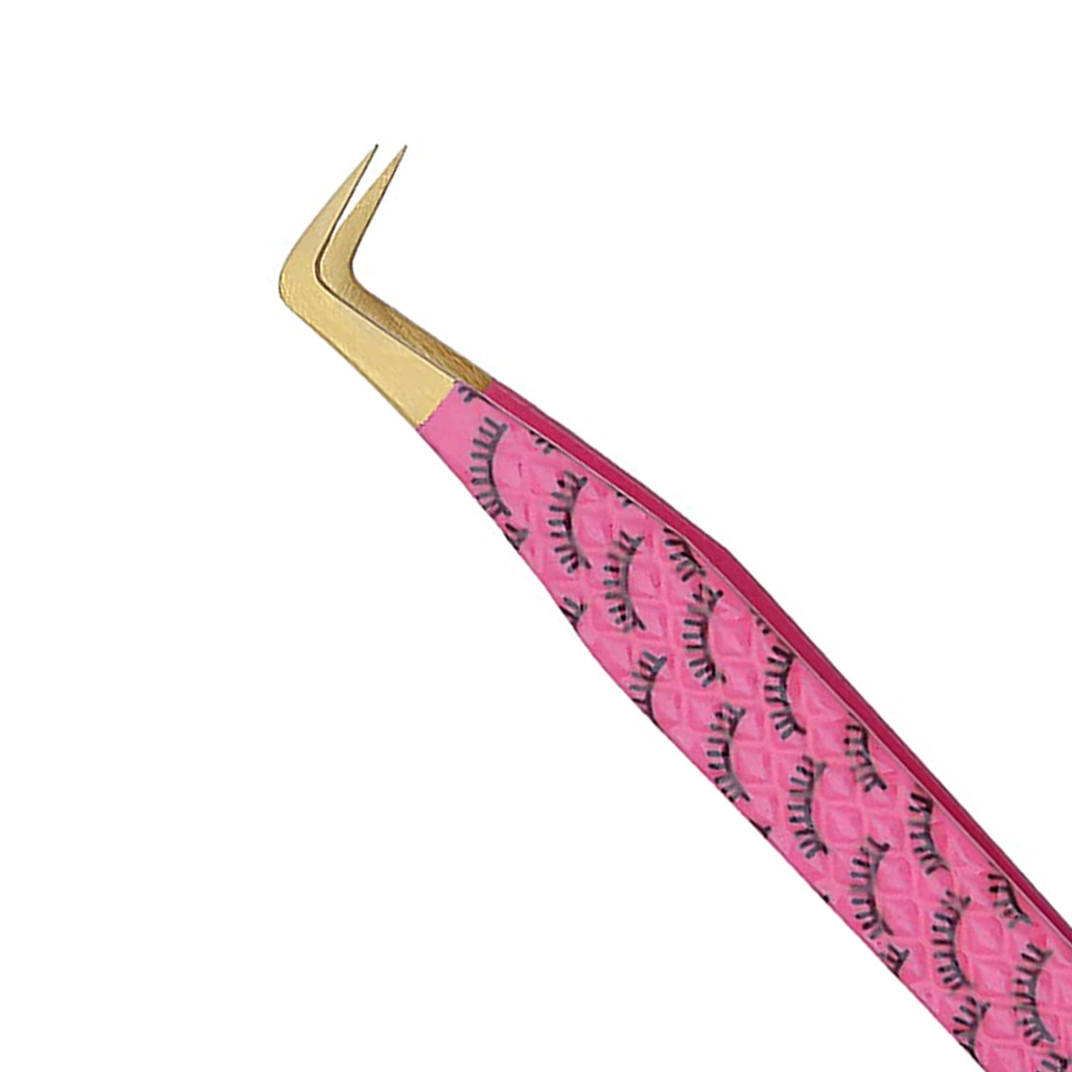 Diamond Grip Gold Tip Volume Tweezers For Eyelash Extensions