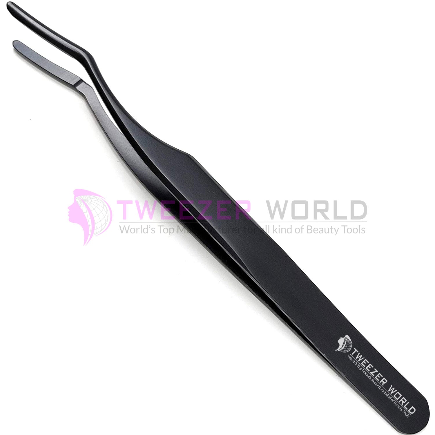 False Volume Eyelash Applicator Jet Black Tweezers