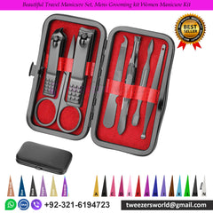 Beautiful Travel Manicure Set, Mens Grooming kit Women Manicure Kit