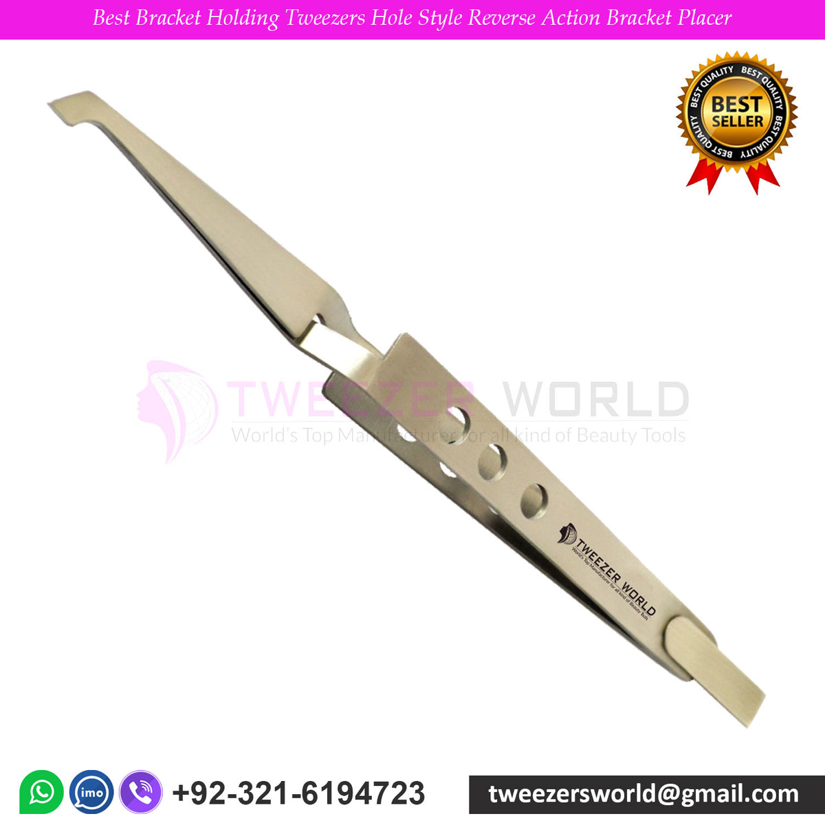 Best Bracket Holding Tweezers Hole Style Reverse Action Bracket Placer