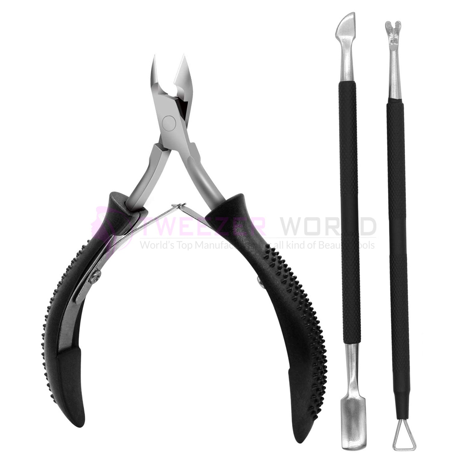 Best Cuticle Trimmer Nippers with Cuticle Pusher and Triangle Nail Pusher