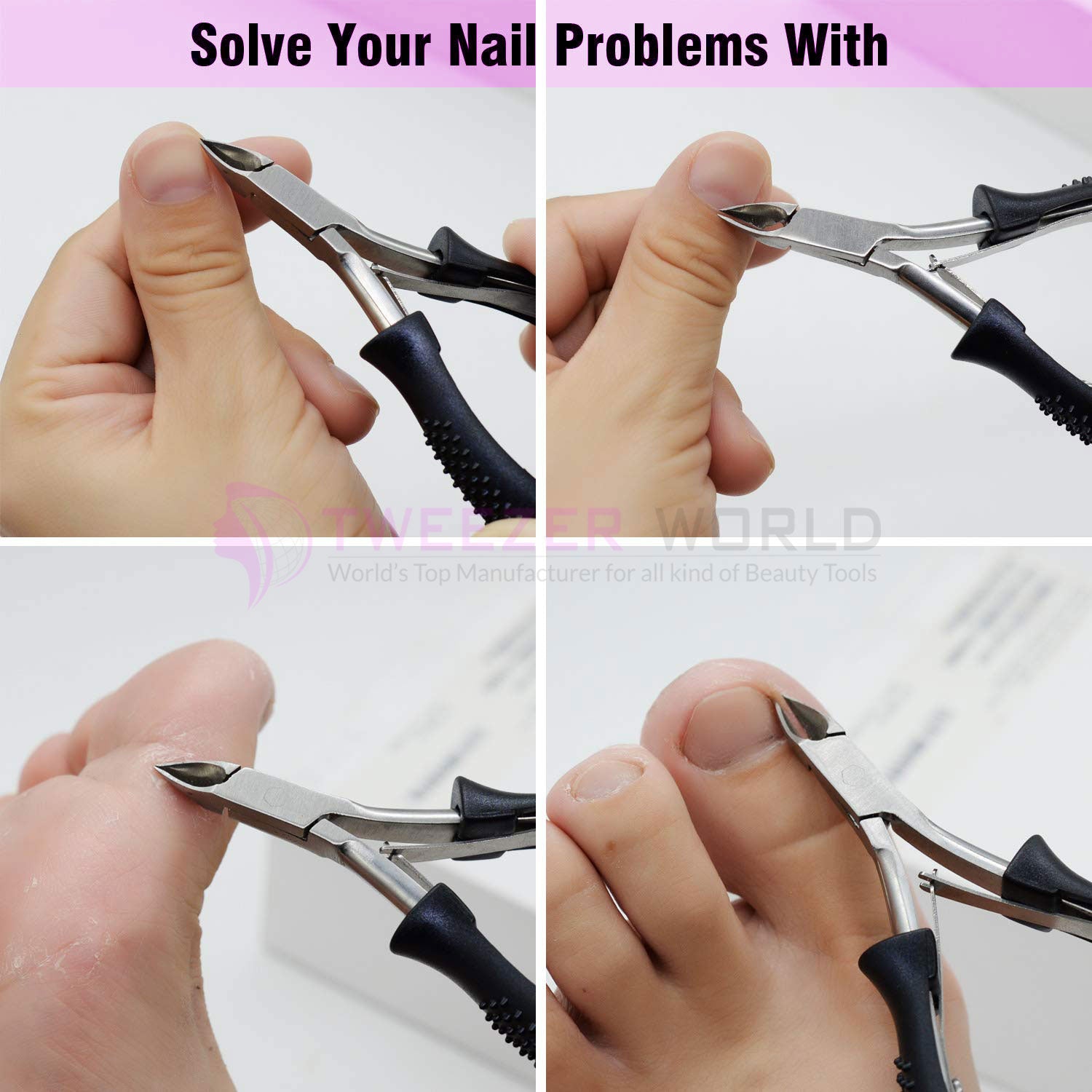 Best Cuticle Trimmer Nippers with Cuticle Pusher and Triangle Nail Pusher