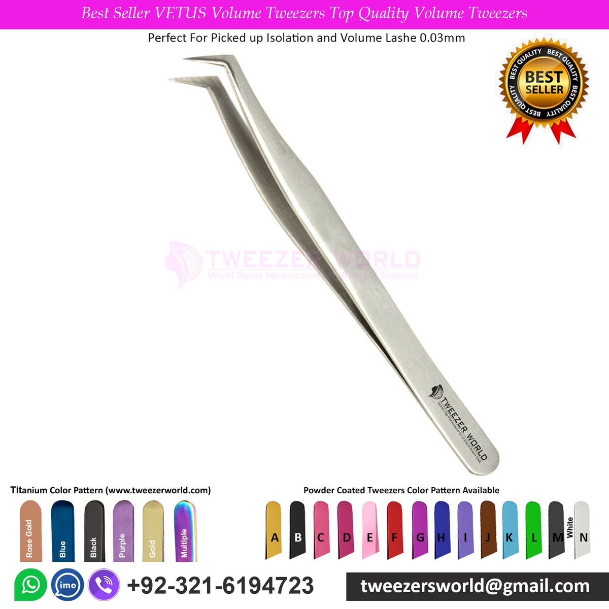 Best Seller VETUS Volume Tweezers Top Quality Volume Tweezers