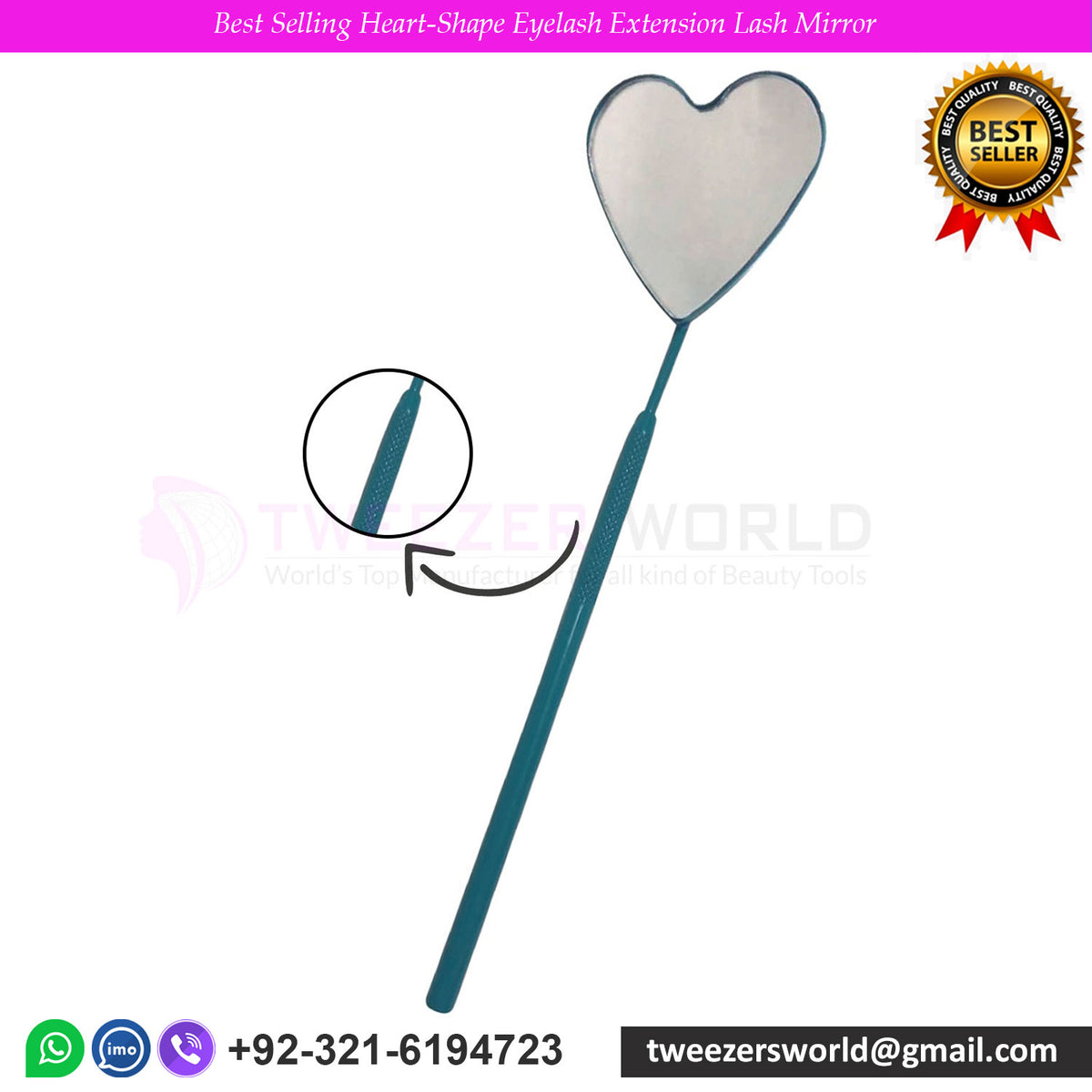 Best Selling Heart-Shape Eyelash Extension Lash Mirror