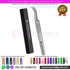 Best Selling Russian Volume Serrated Tweezers Eyelash Volume Tweezer