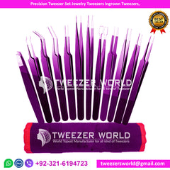 Precision Tweezers Set Jewelry Tweezers Ingrown beautiful colors Tweezers