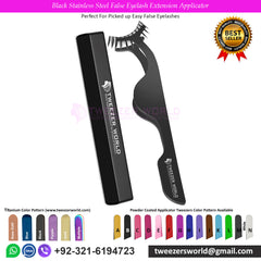 Black Stainless Steel False Eyelash Extension Applicator