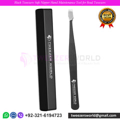 Black Tweezers Safe Nipper Hand Maintenance Tool for Bead Tweezers