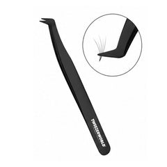 Volume Fan Lash Tweezers Curved Flat Tip | TWEEZER WORLD
