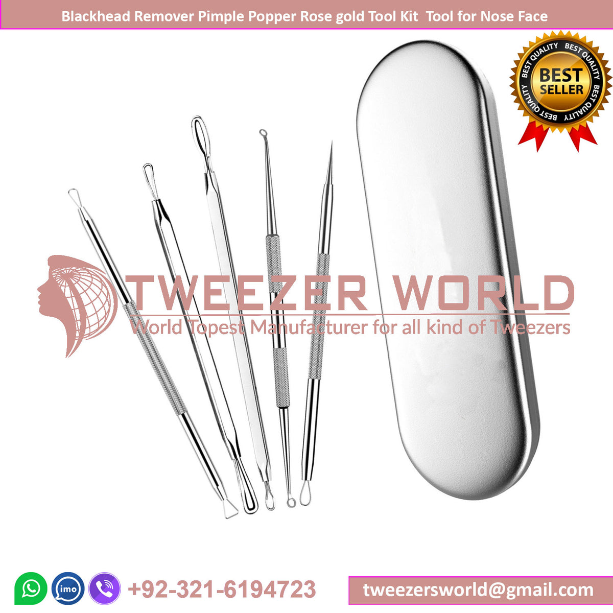 Blackhead Remover Pimple Popper Tool Kit  Tool for Nose Face