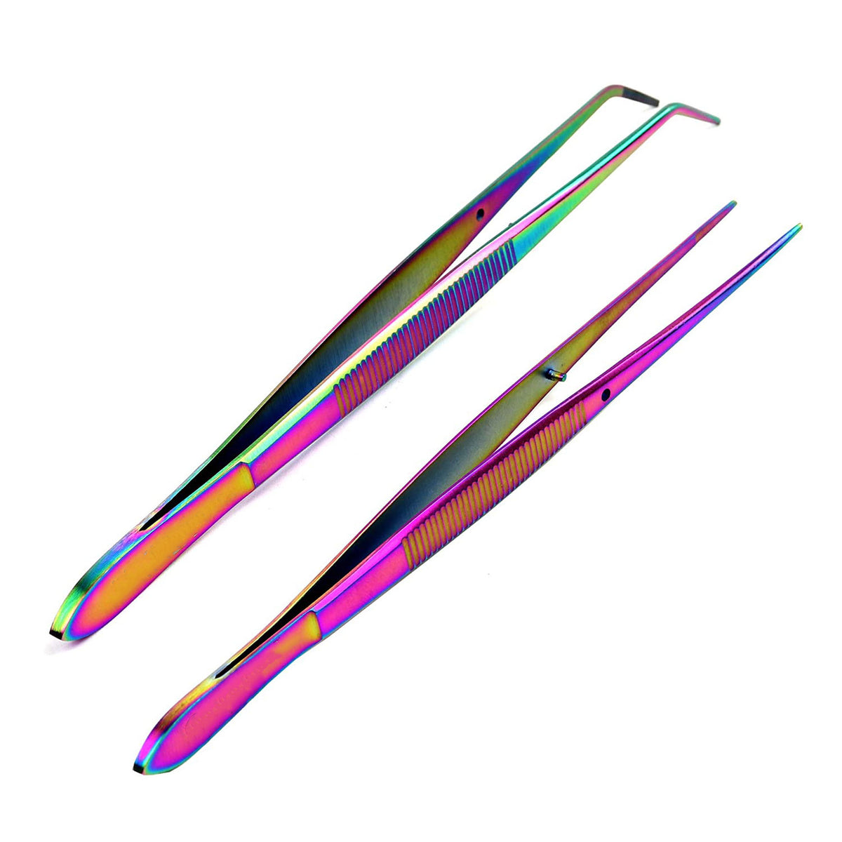 Professional Multicolored chef tweezers Stainless Steel Precision Kitchen Culinary Fine Tip Tweezers