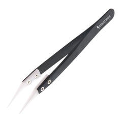 Professional Black Color Ceramic Tweezer Ceramic Tip Stainless Steel