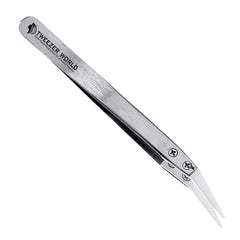 Ceramic Tweezers Curved Ceramic Tip Anti Static Cigarette Tweezers