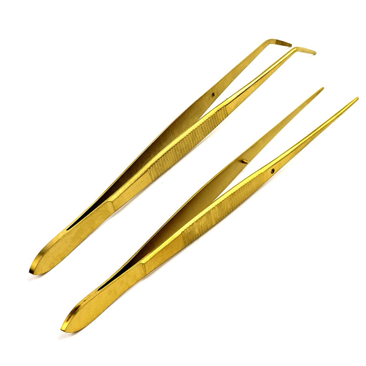 Best Chef tweezers Gold Stainless Steel Precision Kitchen Culinary Fine Tip