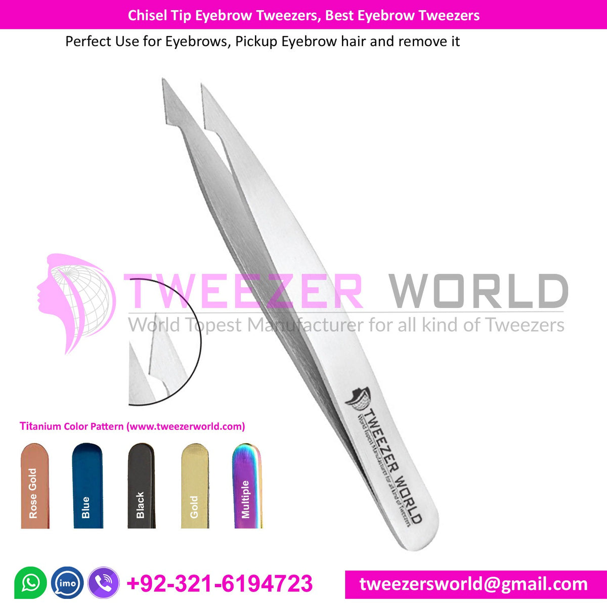 Chisel Tip Eyebrow Tweezers, Best Eyebrow Tweezers