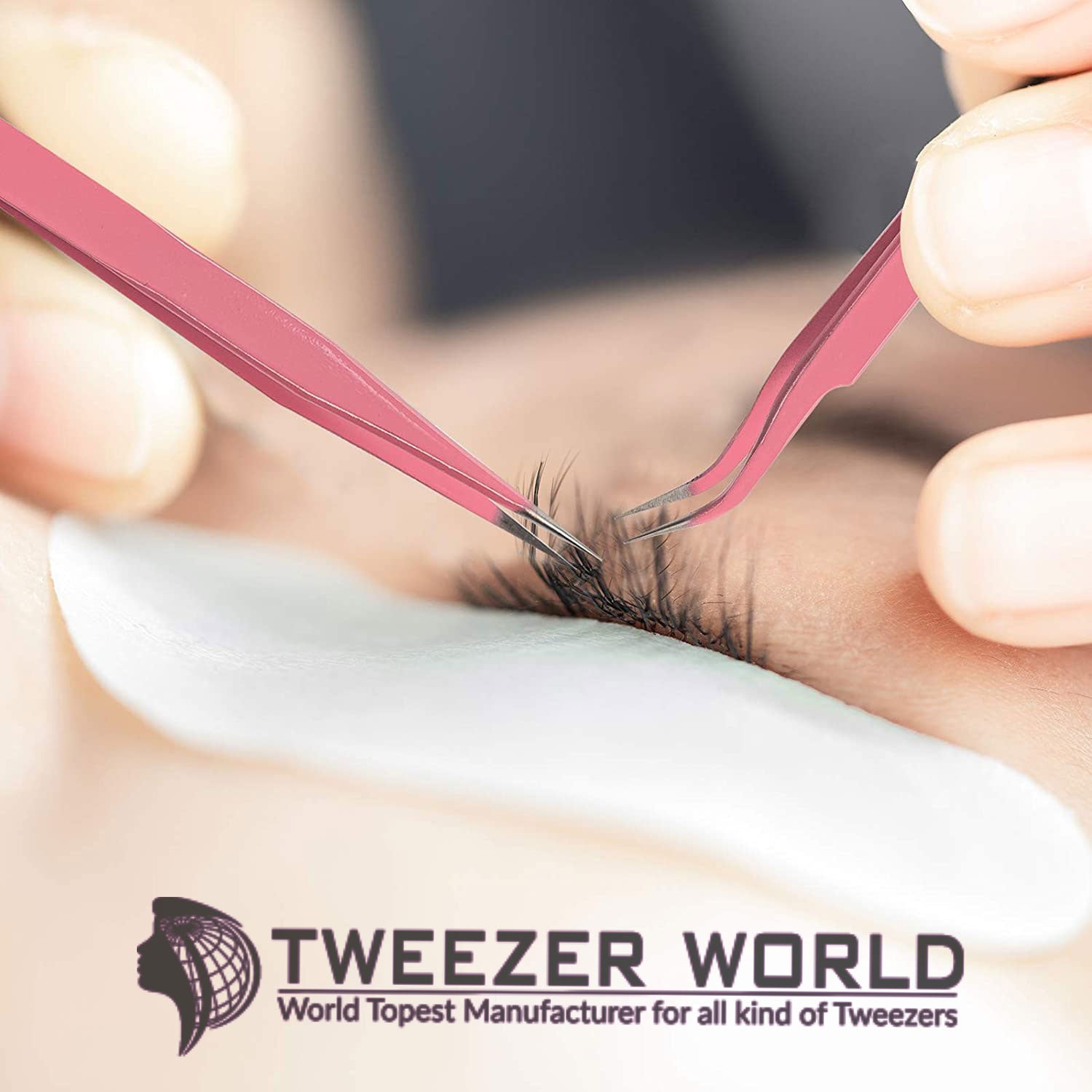 Curved Straight Lash Tweezers  Piont- TWEEZER WORLD