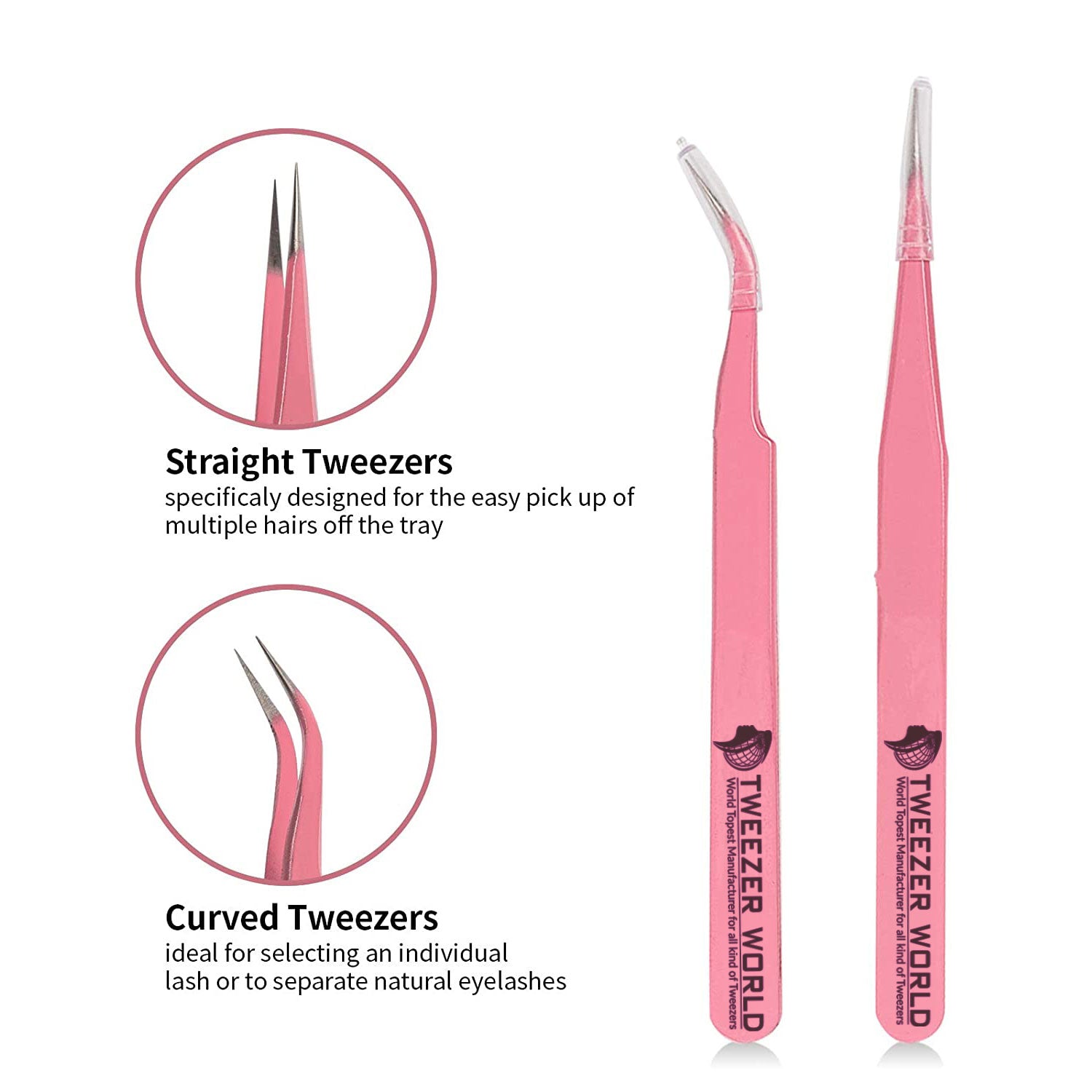 Curved Straight Tweezers  - TWEEZER WORLD