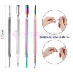 4 Pieces Cuticle Pusher Nail Cuticle Remover Tool Nail Art Care Tools