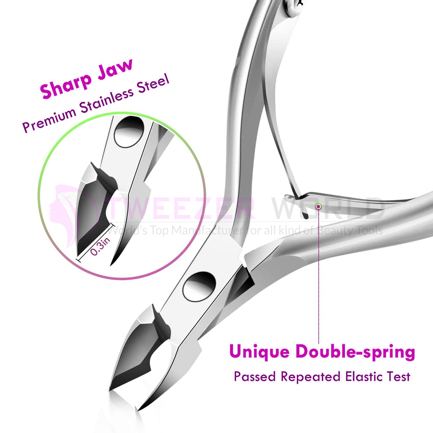 Best Cuticle Nipper Nail Trimmer with Cuticle Pusher Cuticle Remover