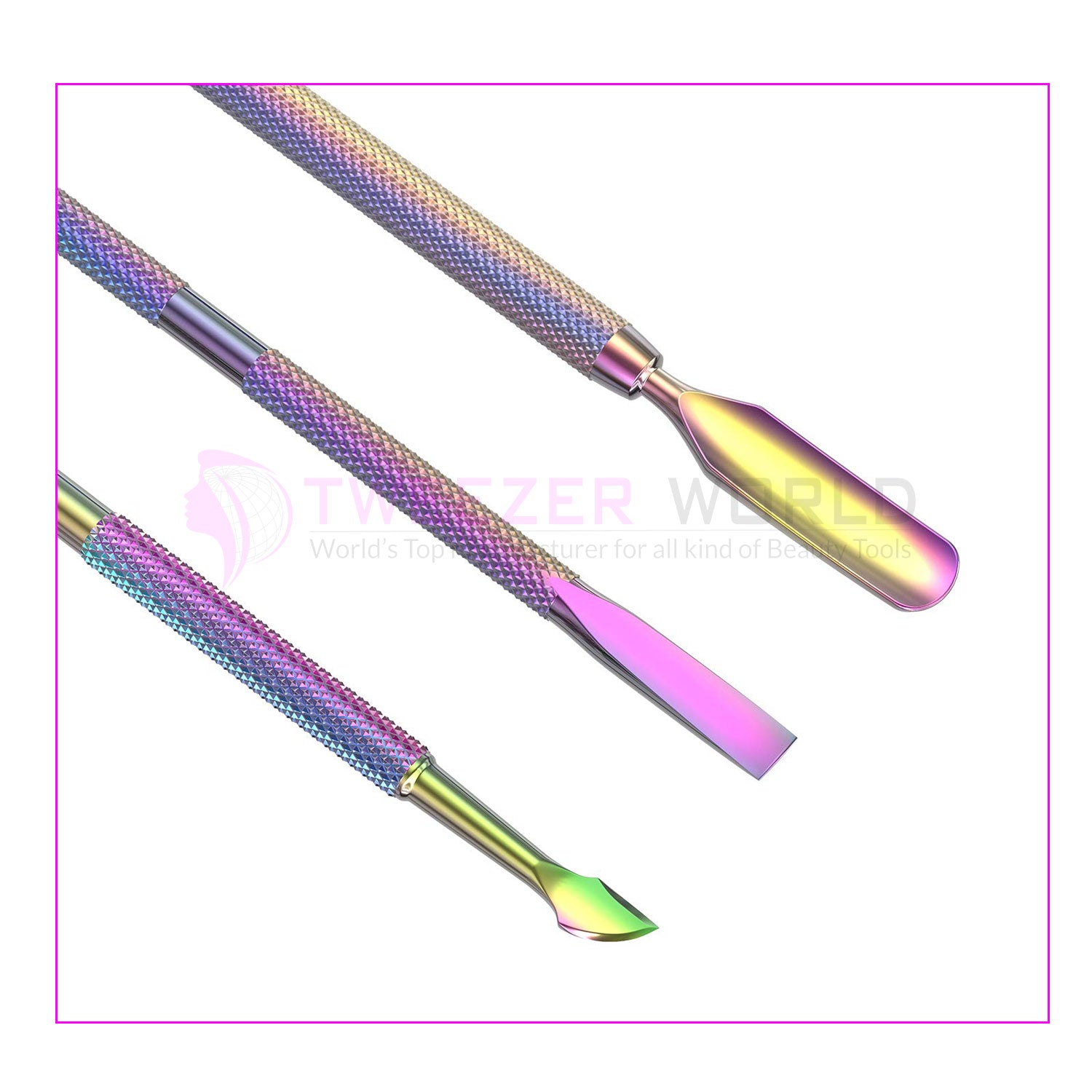 Professional 3pcs Set Cuticle Scraper Cuticle Pusher Nail Polish Remover