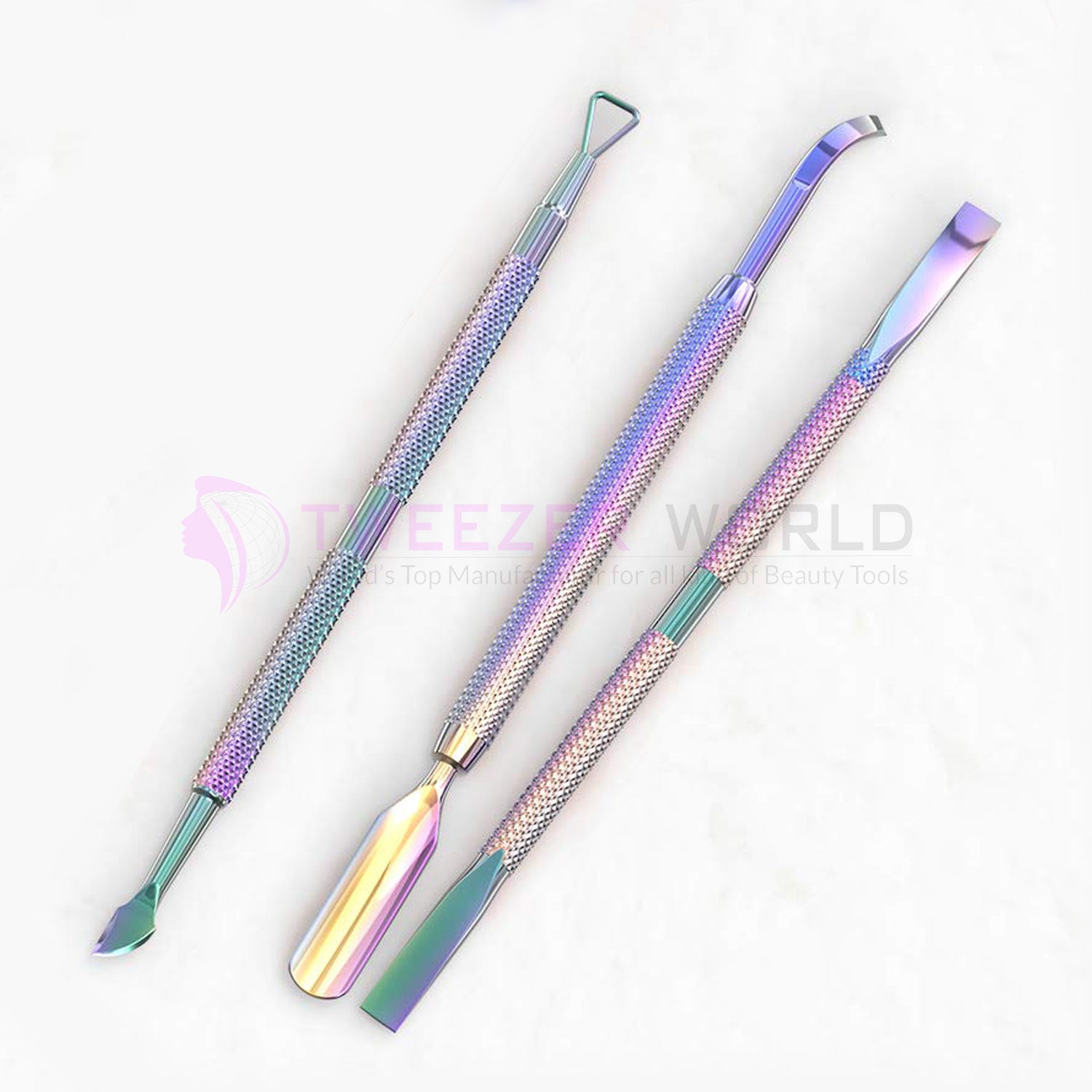 Professional 3pcs Set Cuticle Scraper Cuticle Pusher Nail Polish Remover