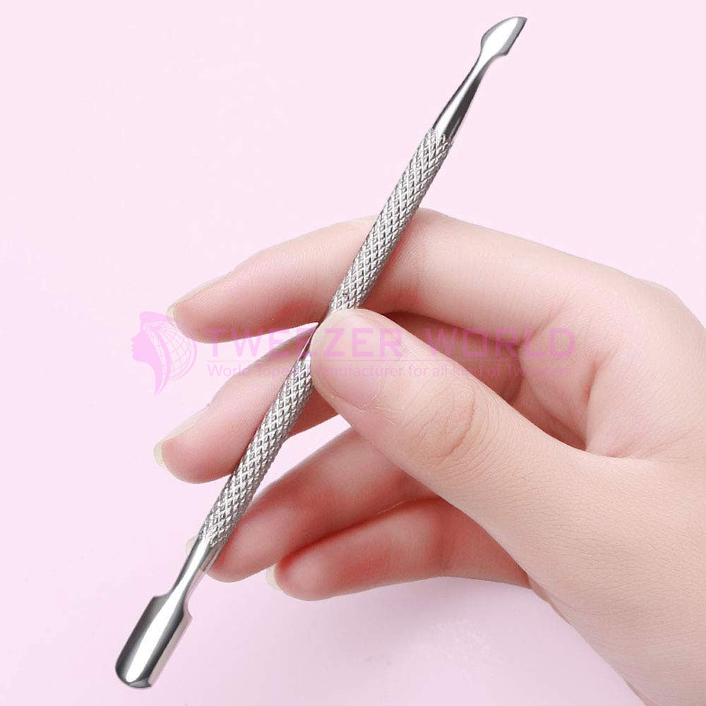 10Pcs Cuticle Cleaner Remover and Cutter, Double Ended Stainless Steel