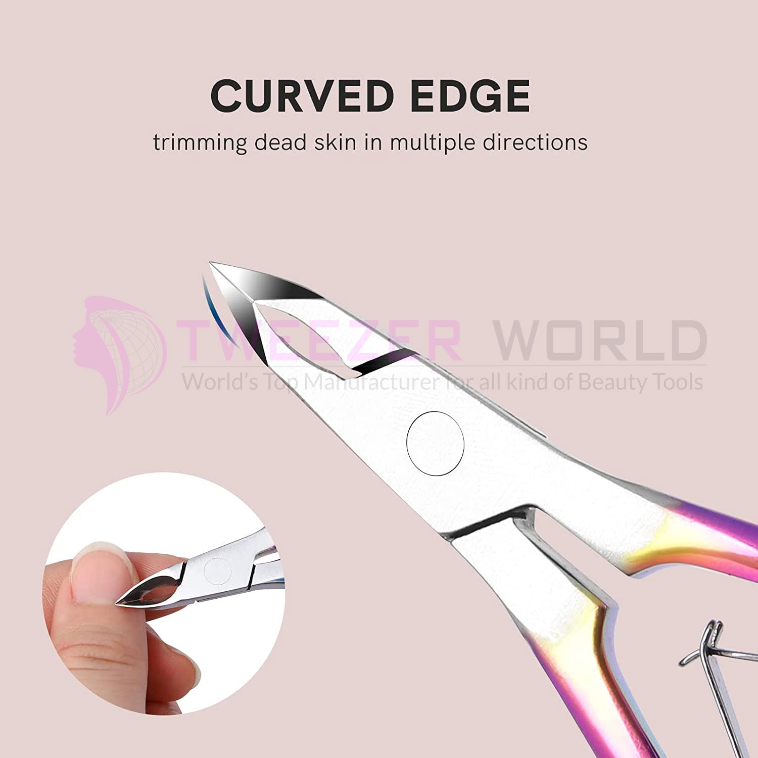 Best Nail Nipper Rainbow Coating Cuticle Trimmer, Professional Nipper