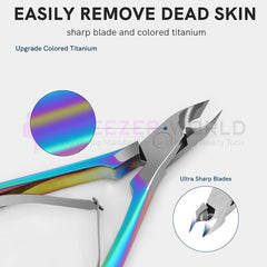 Best Nail Nipper Rainbow Coating Cuticle Trimmer, Professional Nipper