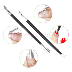 Cuticle Nail Trimmer with Cuticle Pusher Nail Nipper Scissor and Scraper