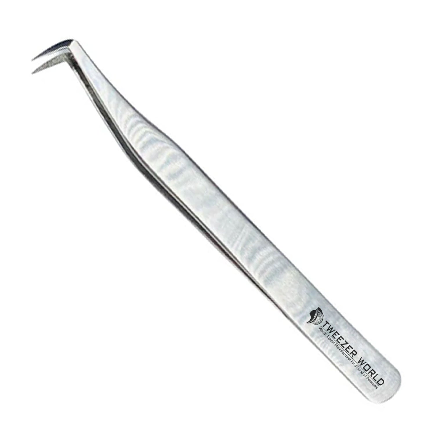 Diamond Dust Volume Tweezers 90 Degree Long Point with Diamond Dust