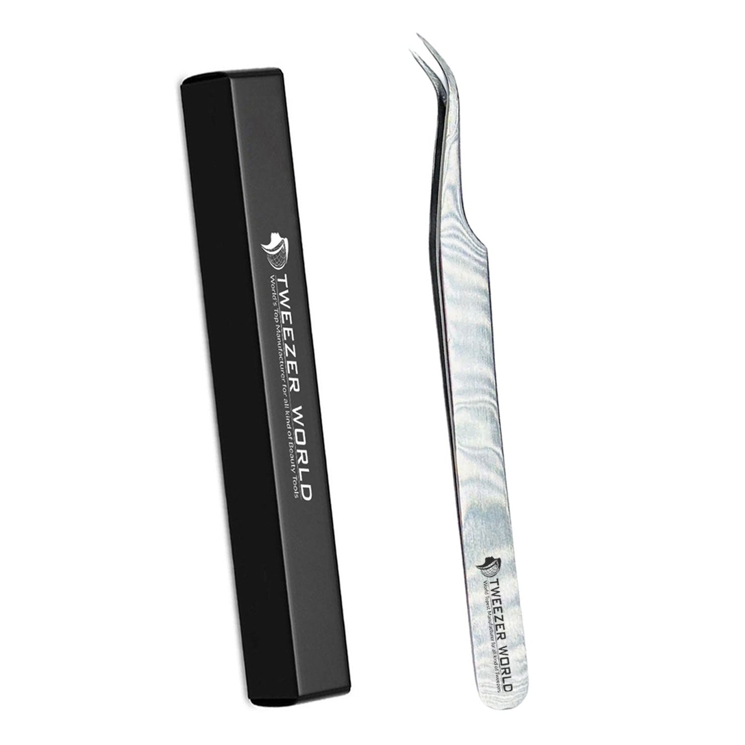 Diamond Dust Isolation Curved Tweezers Eyelash Extension Tweezers