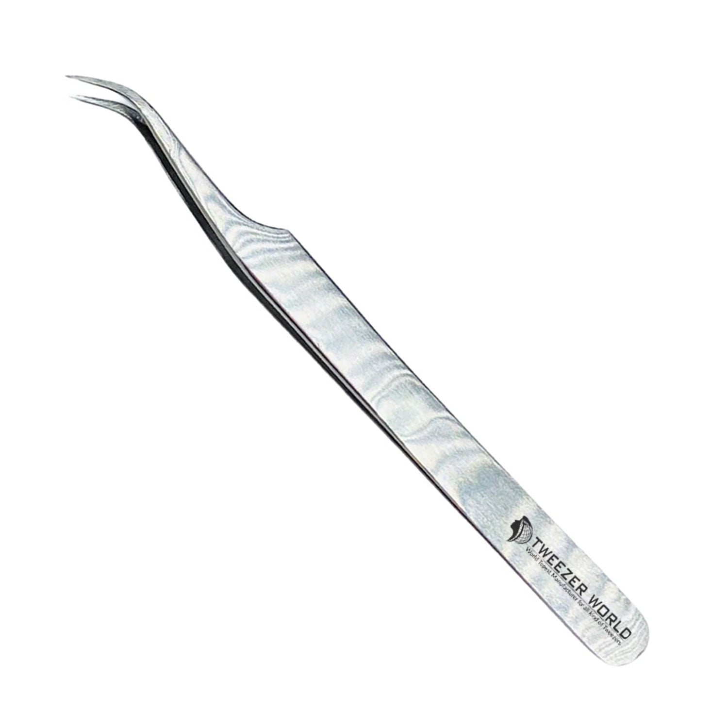 Diamond Dust Isolation Curved Tweezers Eyelash Extension Tweezers