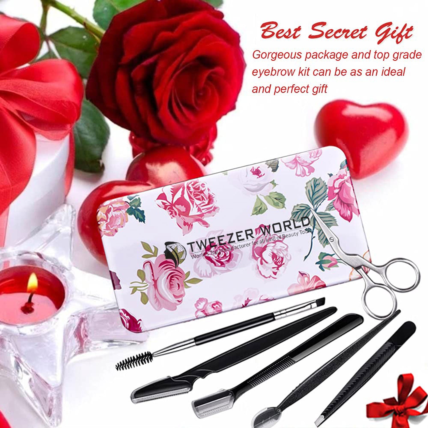 Professional Eyebrow Grooming Set With 3Pcs Brow Razors Trimmer Set