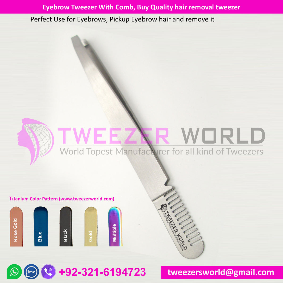 Eyebrow Tweezer With Comb, Buy Quality hair removal tweezer