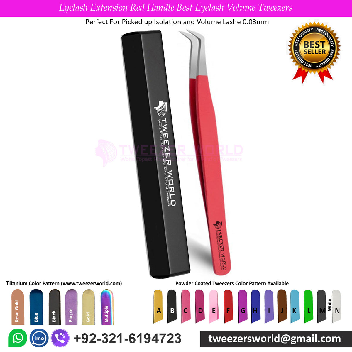 Eyelash Extension Red Handle Best Eyelash Volume Tweezers