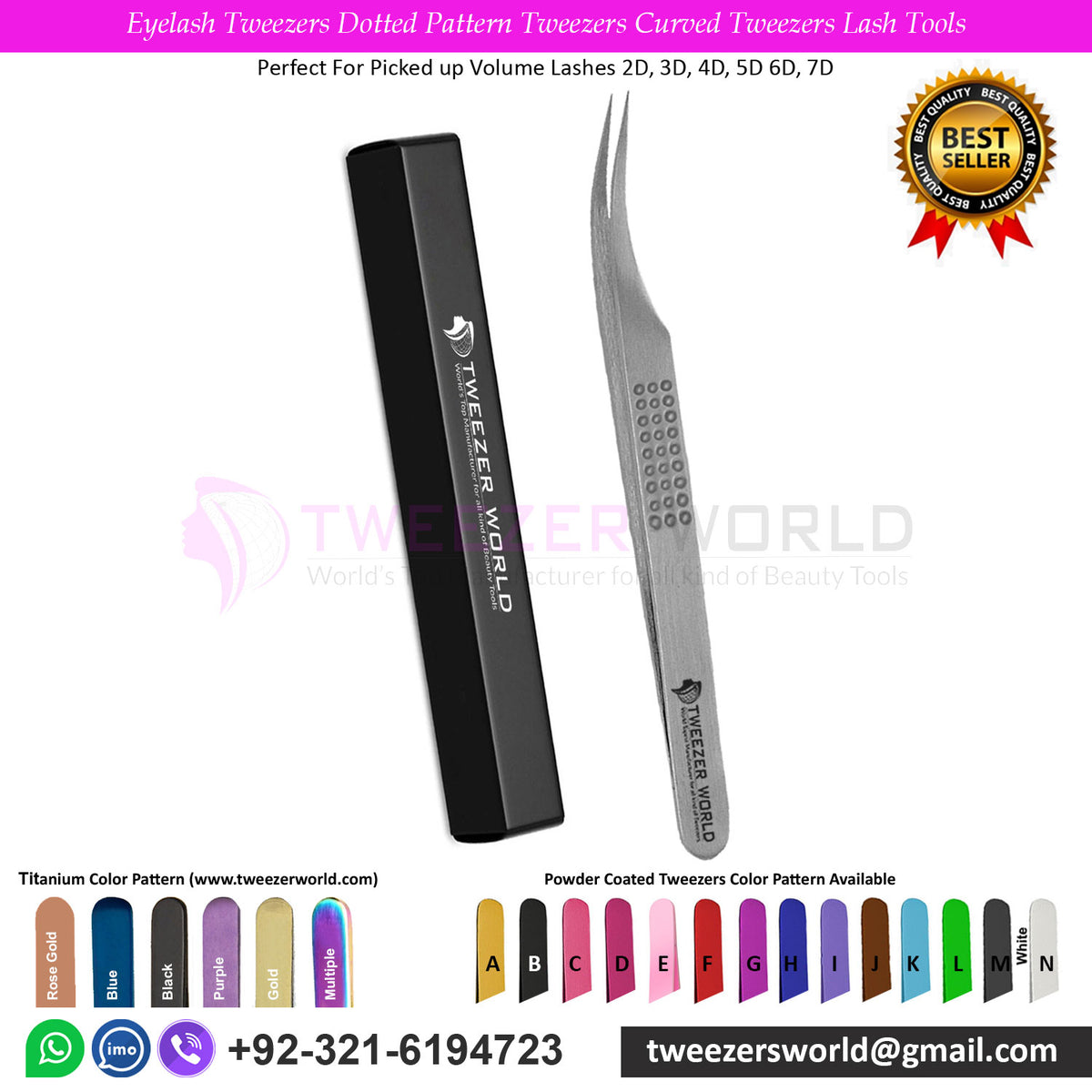 Eyelash Tweezers Dotted Pattern Tweezers Curved Tweezers Lash Tools